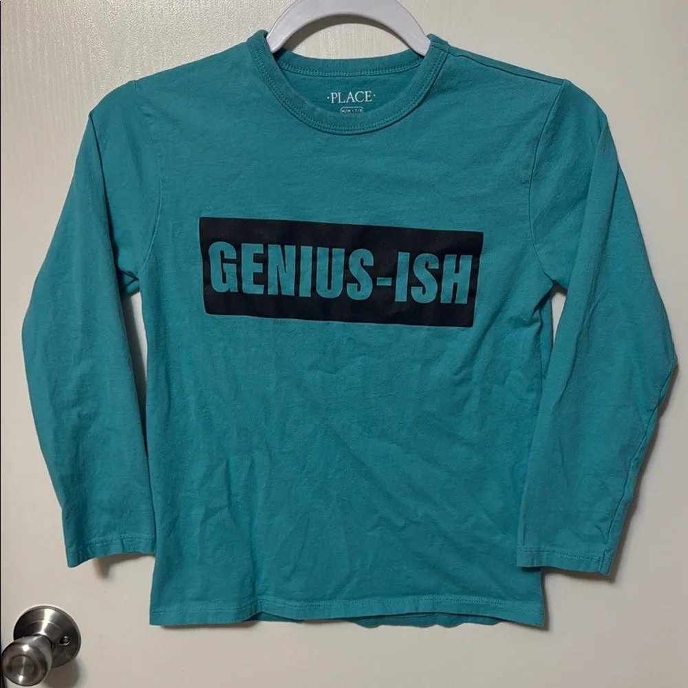 The Children's Place Teal Long Sleeve Shirt Size M (7-8)